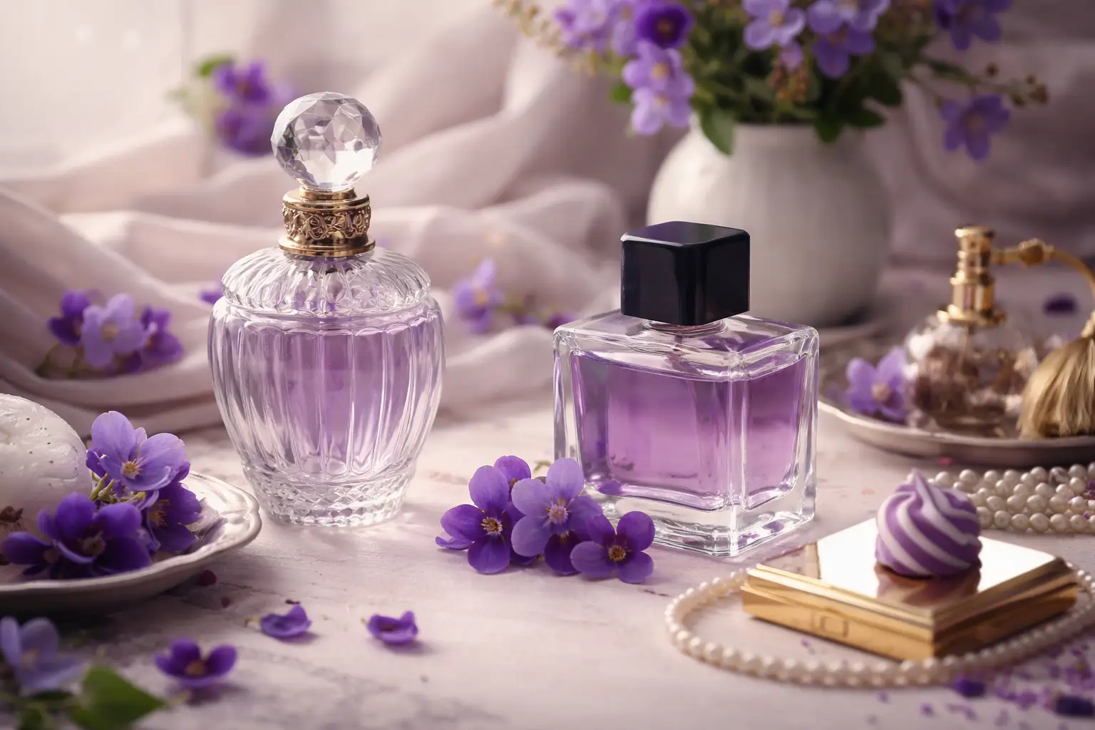 Parfum à la violette : peau, poudre et nuance, sans effet bonbon